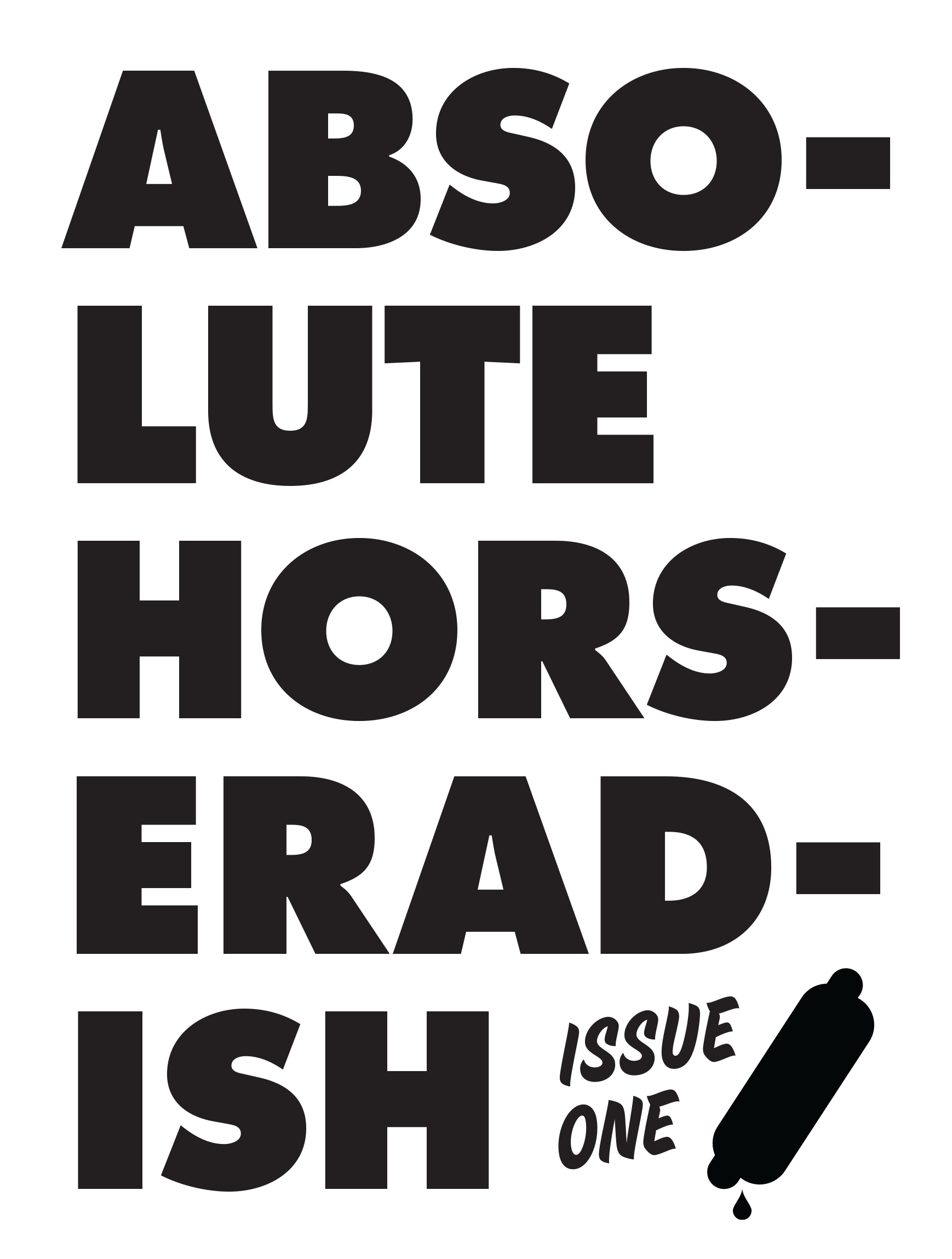 The Logo / Masthead from Issue 1 of Absolute Horseradish Magazine.